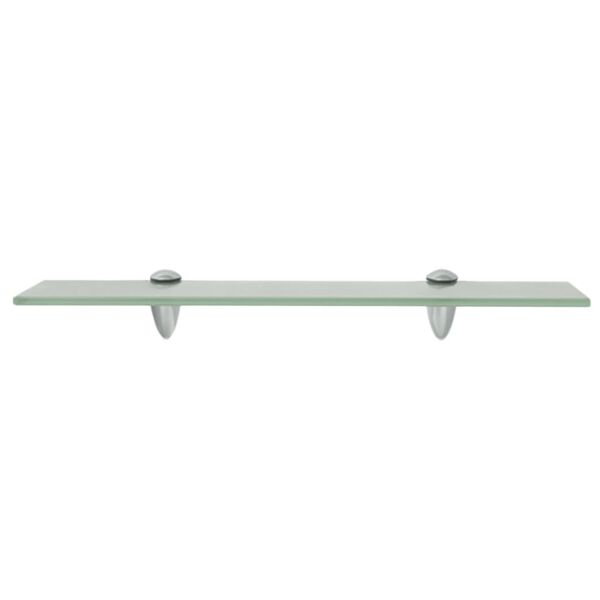 vidaXL Floating Shelf Set of 2 Frosted Tempered safety glass, Zinc alloy