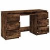 vidaXL Writing Desk Smoked Oak Engineered Wood 55.1 x 19.7 x 30.3 in