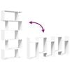 vidaXL Room Divider Bookcase White Engineered wood 27.6x9.4x63.4 in