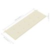 vidaXL Bench Cream Solid eucalyptus wood, Fabric (100% polyester) 59.1 in