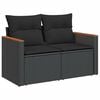 vidaXL Garden Sofa Set Black PE rattan Large Modular Garden Sofa Set