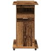 vidaXL Podium Old Wood 21.65 x 21.65 x 42.13 in Engineered Wood