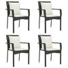 vidaXL Garden Dining Set Black PE Rattan Medium Modular