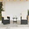 vidaXL Bistro Set Black, Cream White