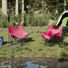 vidaXL Camping Chairs with Pocket Foldable 2 pcs Pink