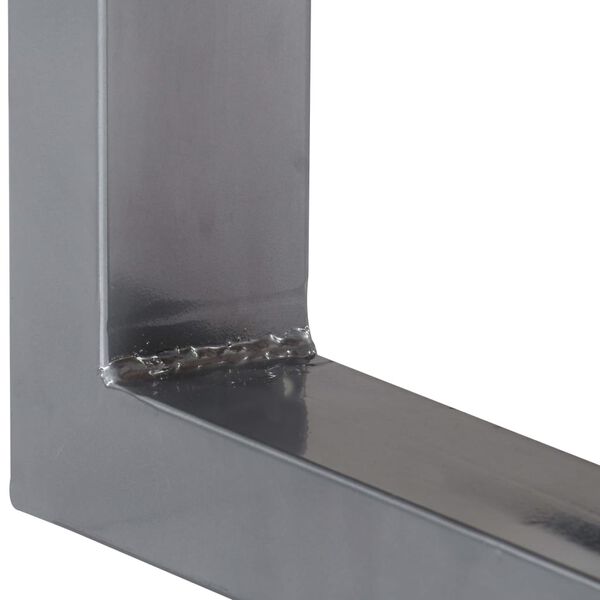 vidaXL Console Table Brown and silver