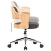 vidaXL Office Chair Black Faux leather, bentwood, metal Adjustable