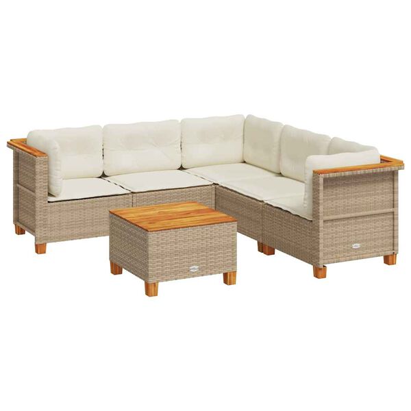 vidaXL Garden Sofa Set Beige