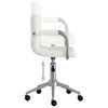 vidaXL Swivel Office Chair White Faux Leather Adjustable height Swivel