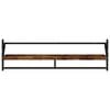 vidaXL 6 Piece Wall Shelf Set with Bars Smoked Oak Engineered Wood