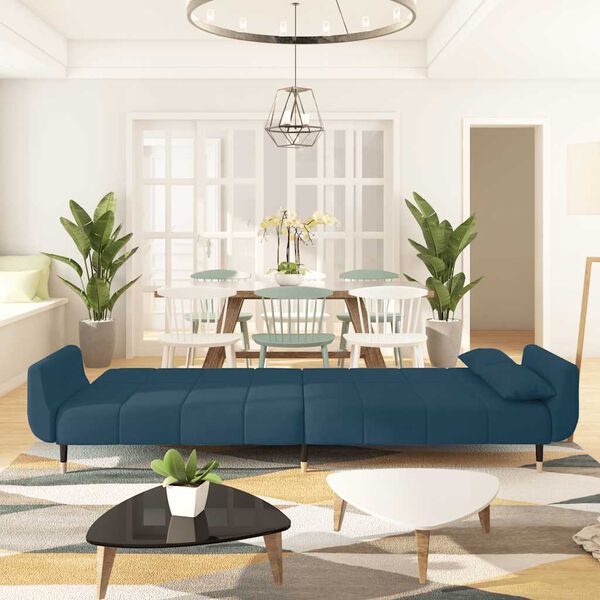 vidaXL Sofa Bed Dark Grey Velvet (100% polyester), wood, metal, foam