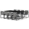 vidaXL Outdoor Dining Set Grey