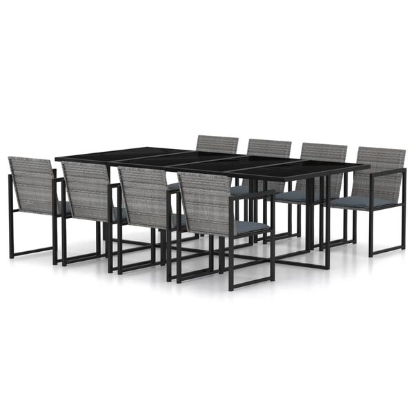 vidaXL Outdoor Dining Set Grey