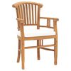 vidaXL Patio Dining Set Set of 4 Natural teak Solid teak wood