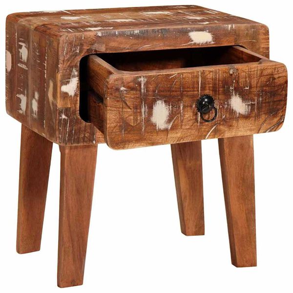 vidaXL End Tables Brown 15.75 x 12.60 x 18.11 in Solid Reclaim Wood