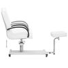 vidaXL Salon Beauty Chair White and black Faux leather, iron Medium