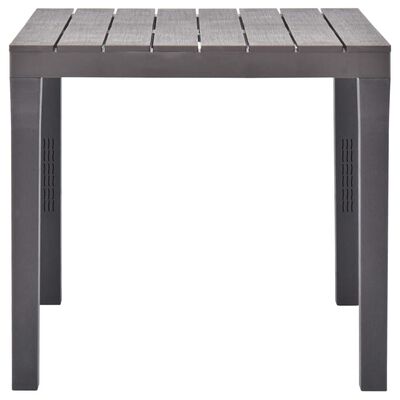 vidaXL Patio Table Mocca 30.7"x30.7"x28.3" Plastic