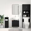 vidaXL Bathroom Sink Cabinet Black Oak 22.83 x 12.99 x 23.62 in