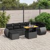 vidaXL Garden Sofa Set Black
