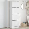 vidaXL Shoe Cabinet White Engineered wood Tall Shoe Cabinet