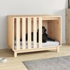 vidaXL Dog House Natural Wooden Solid Pine Wood