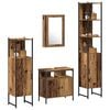 vidaXL Bathroom Furniture Set with Door 4 pcs Old wood Engineered wood
