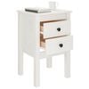 vidaXL Bedside Cabinet White Solid pine wood Medium Bedside Cabinet