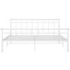 vidaXL Bed Frame White Powder-coated metal Super King Durable