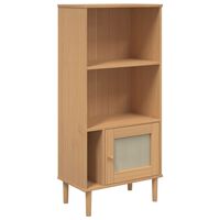 vidaXL Bookcase SENJA Rattan Look Brown 23.6"x13.8"x51.2" Solid Wood Pine