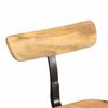 vidaXL Bar Stool Set of 2 Brown and Black Solid Mango Wood, Iron Medium