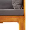 vidaXL Garden Sofa Set Dark grey, Natural wood