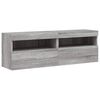 vidaXL TV Wall Cabinet Set of 2 Grey Sonoma Engineered wood Medium