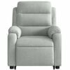 vidaXL Stand up Massage Recliner Chair Light Gray Velvet