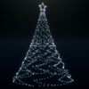 vidaXL Christmas Tree with Metal Post 1400 LEDs Cold White 16 ft