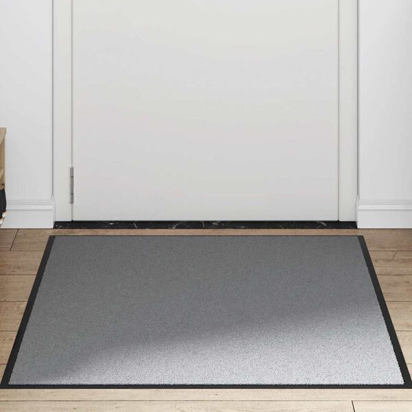 vidaXL Doormat Grey Polypropylene and PVC 35.4 x 59.1 in Doormat