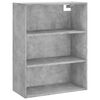 vidaXL Highboard Concrete grey Engineered wood, metal Tall Highboard