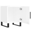 vidaXL Bedside Cabinet Set of 2 High gloss white Engineered Wood, Iron