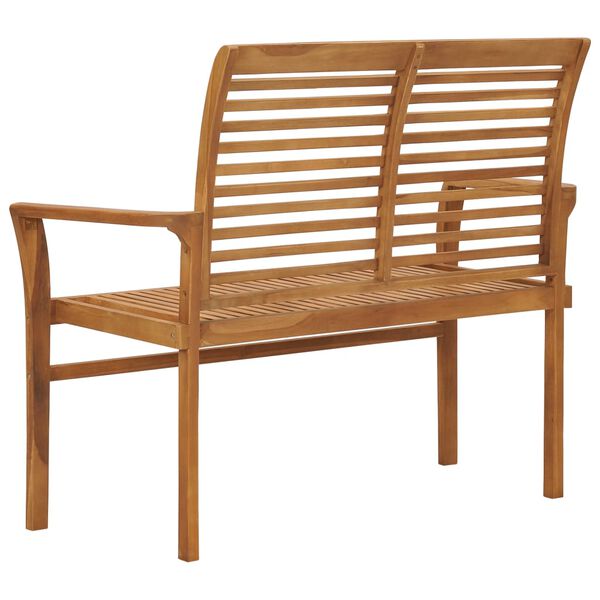 vidaXL Garden Bench Teak Brown Fine sanded teak hardwood 44.1 in Durable