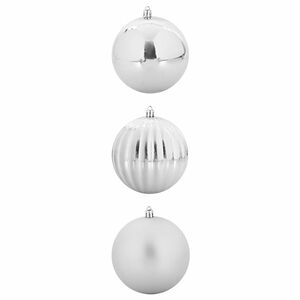 vidaXL Christmas Bauble Set Other 3 pcs Silver Ø 25 cm XXL