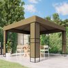 vidaXL Gazebo Taupe Polyester with PA coating 9.8 x 9.8 x 8.9 ft Gazebo