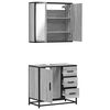vidaXL Bathroom Furniture Set Gray Sonoma Engineered wood, metal Medium