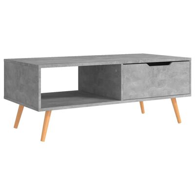 vidaXL Coffee Table Concrete Gray 39.4"x19.5"x16.9" Engineered Wood