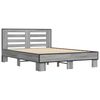 vidaXL Bed Frame Gray Sonoma Engineered wood, metal, plywood Full