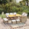 vidaXL Garden Dining Set Beige
