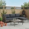 vidaXL Garden Sofa Grey, Dark Grey