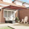 vidaXL Retractable Awning Manual Orange and brown 118.11 x 98.43 in
