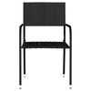 vidaXL Garden Dining Set Black Steel, PE Rattan Standard Stackable