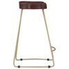vidaXL Bar Chair Set of 2 Walnut brown and brass