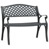 vidaXL Garden Bench Black Cast aluminum, cast iron Medium Durable