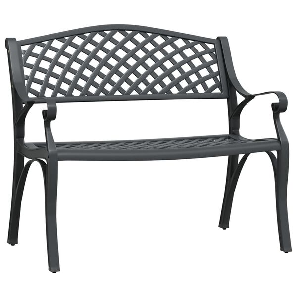 vidaXL Garden Bench Black Cast aluminum, cast iron Medium Durable